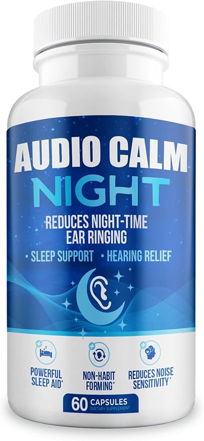 Night (120 Caps) | Natural Tinnitus Relief Supplement for Sleep | Eases Nighttime Ear Ringing and Hearing Discomfort | Non-Habit Forming Sleep Aid
