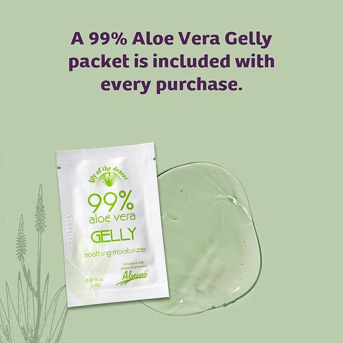 Lily Of The Desert Gelly Moisturizer - 99% Organic Aloe Vera Gel for Skin, After Sun Care with Aloe, Vitamin E Oil, and Vitamin C for Sunburn Relief, 16 Fl Oz