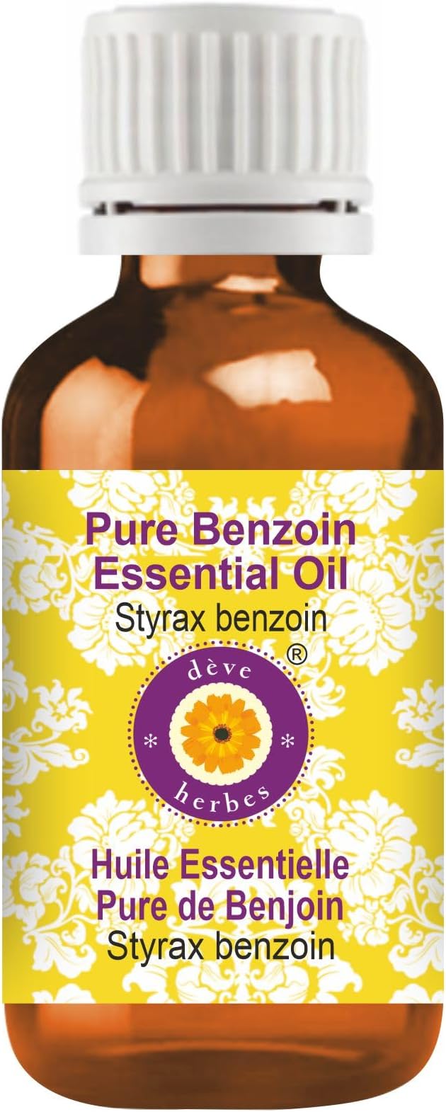 dève herbes Benzoin Essential Oil (Styrax Benzoin) Pure | Viscous Texture | Rich Aroma | Unisex | All Skin Types | for External Use Only | Natural Extract | Steam Distilled 15ml X 2 (1 oz)