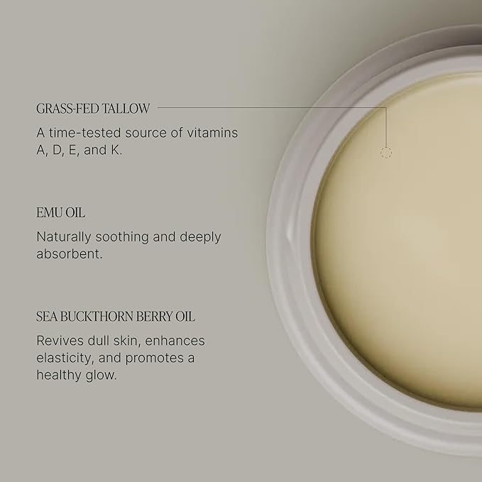 TALOVA - Stainless Steel Facial Roller and Grass-Fed Face + Body Balm