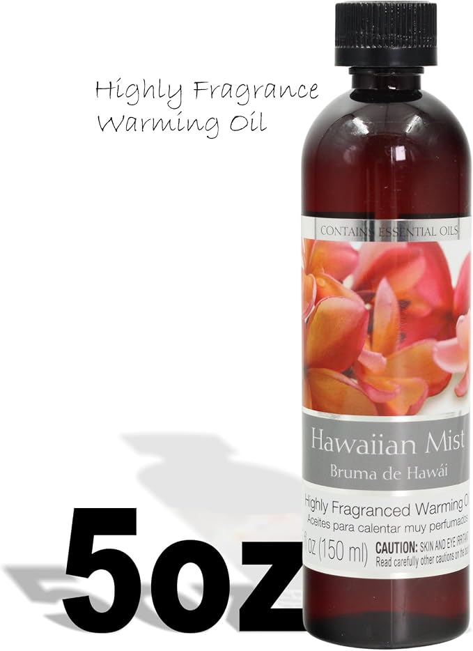 Hosley's Set of 2, 5 oz Tropical Hawaiian Mist Fragrance Warming Oils. Ideal Gift for Weddings, spa, Reiki, Meditation, Bathroom Settings. P1