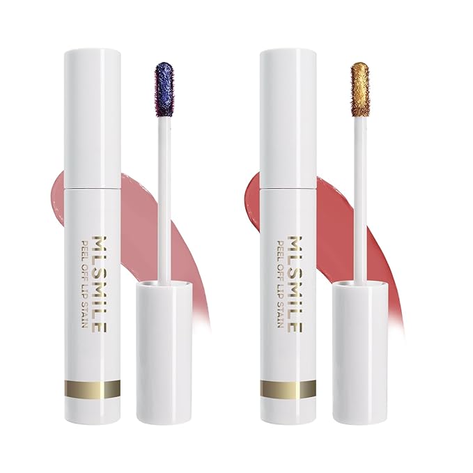 2PCS Lip Stain Peel Off， High Pigment Matte Lip Color,All-Day Vibrant Kiss-Proof Lip Stain, Long Lasting Waterproof Lip Tint for Women