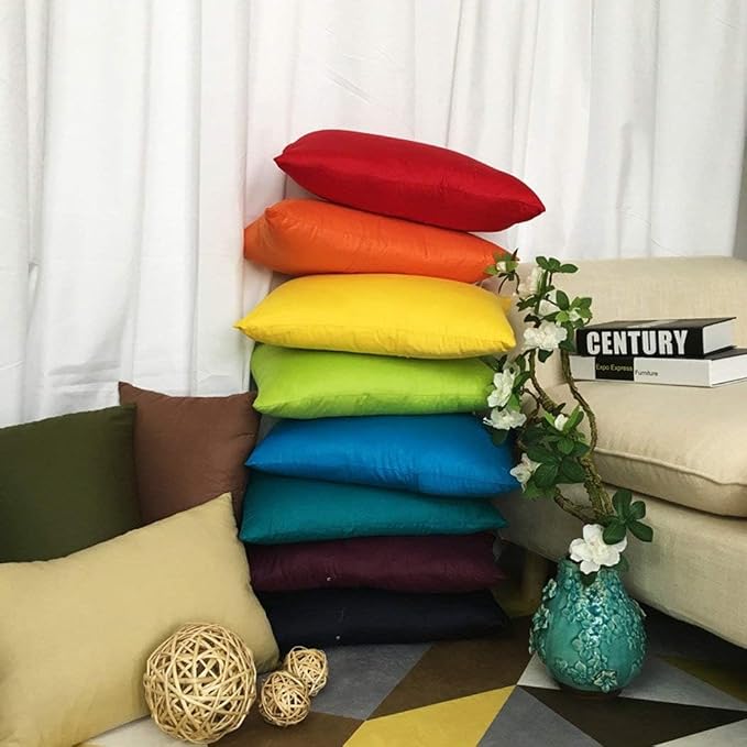 Thmyo 4-Pack 100% Cotton Lumbar Comfortable Solid Decorative Throw Pillow Case Rectangle Cushion Cover Pillowcase Sublimation Blank Pillow Covers DIY Throw Pillowcase(12x20inch/30x50cm, Khaki)