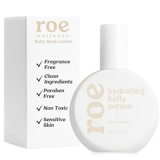 Roe Wellness Stretch Mark Belly Serum/Oil for Sensitive Skin with Long and Short-term Hydration, Increases Skin Elasticity and Firmness Reduce Stretch Marks (Belly Serum)