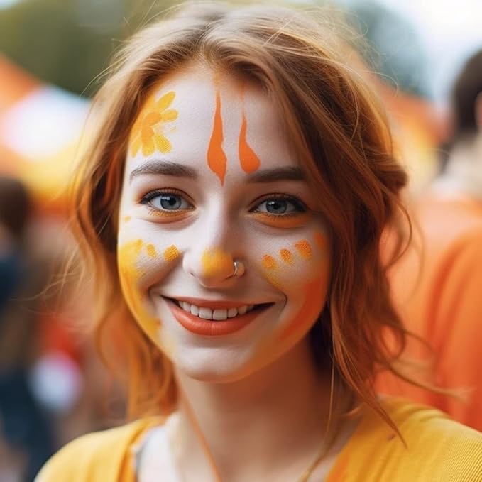Face and Body Paint Orange(30gm)Non-Toxic High-Quality Paint for Children and Adults Halloween Makeup, Costumes, Festivals