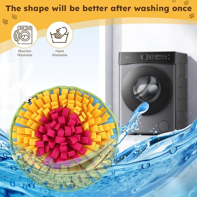 JIANWEI Pet Snuffle Mat for Dogs, Dog Digging Toys, Dog Treat Dispenser Indoor Outdoor Stress Relief, Interactive Dog Toy for Dogs Slow Eating and Mental Stimulation(Colorful)