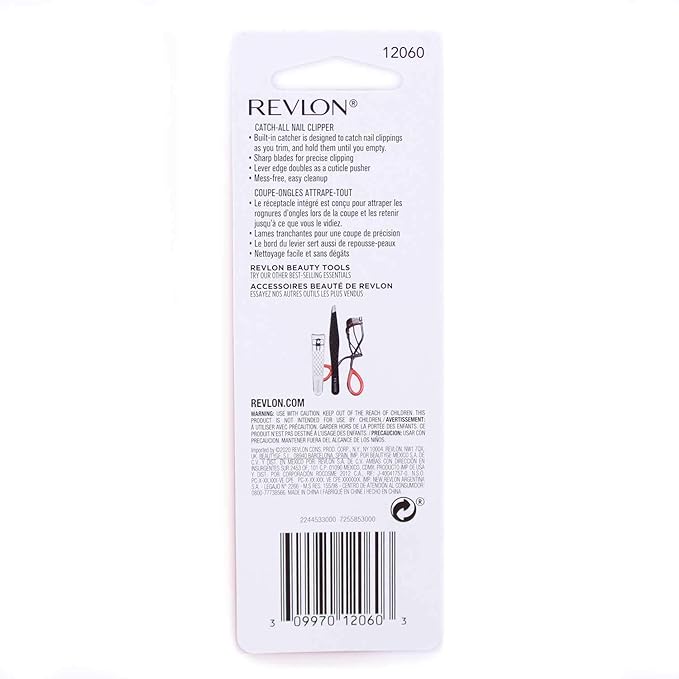 Revlon Catch-All Nail Clipper, 1 Count (Pack of 2)