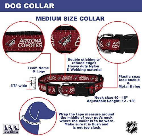 Pets First NHL Collar for Dogs & Cats. Adjustable, Cute, & Stylish! The Ultimate Hockey Fan Collar!