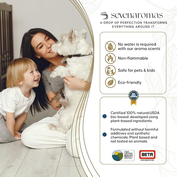 SevenAromas Santorini | 145ml 5oz Hotel Scent Diffuser Oil | Fresh Floral | Peach, Magnolia & Sandalwood | Luxury Home Fragrance