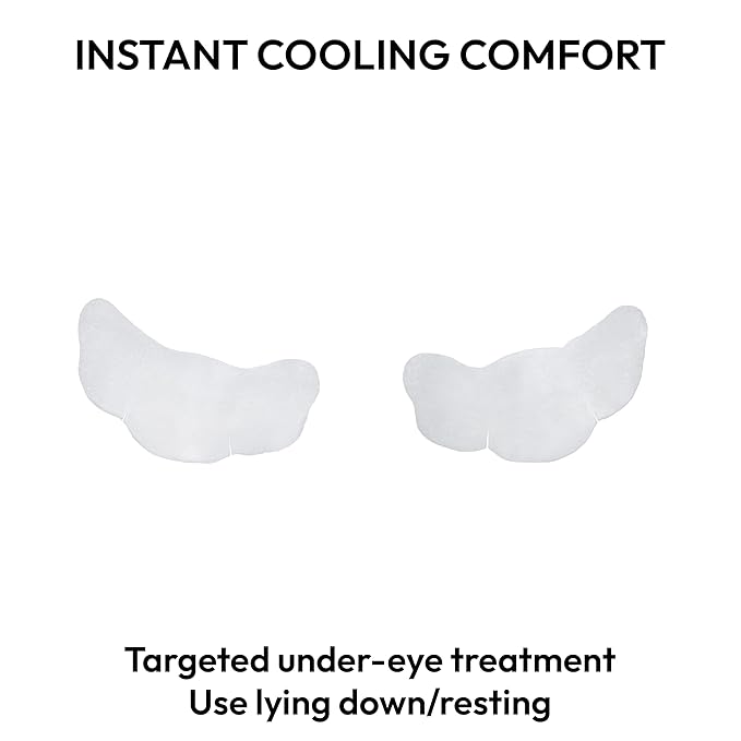 Korean Cooling Eye Patches – 10-Minute Depuff & Dark Circle Refresh – Semi-Gel Bamboo Fiber Under Eye Masks with Peptides & Ginkgo – Hydrating Eye Treatment – 1 Pair – Yuka Excellent