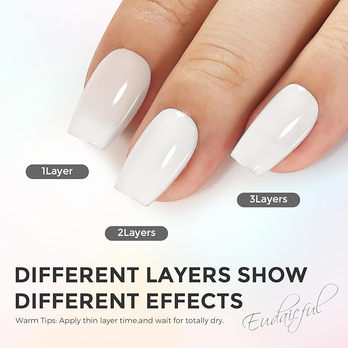 Milky White Nail Polish: Regular Nail Polish Quick Dry Fingernail Polish for Women Non-Gel Air Drying Nail Strengthener, Nail Lacquer for Nail Art Manicure Home DIY, 15ML