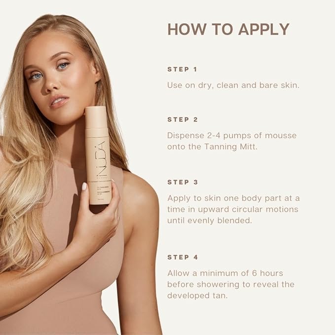 Nuda Medium Self-Tanning Mousse and Original Face Tan Water Bundle