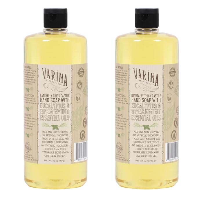 Liquid Soap - Liquid Organic Castile Soap Eucalyptus Spearmint - 32oz