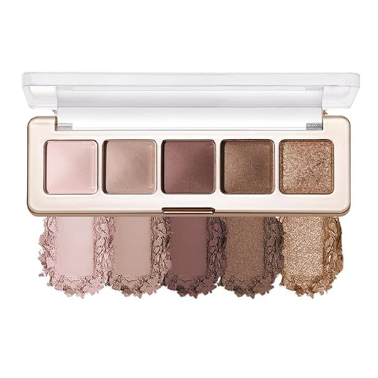 Neutral Nude Warm Matte & Shimmer Eyeshadow Palette, Pink Cocoa Brown & Champagne Gold Shades, High Pigment Blendable Long-Lasting Eye Shadow Contour Makeup for Daily Natural Looks 3