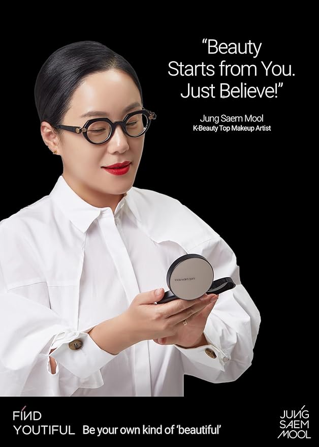 JUNG SAEM MOOL [ SPF ] Essential Skin Nuder Cushion (23 Medium Deep) | Refill Included (0.98 Fl Oz) | SPF50 Broad Spectrum | Natural Finish | Makeup Artist Brand
