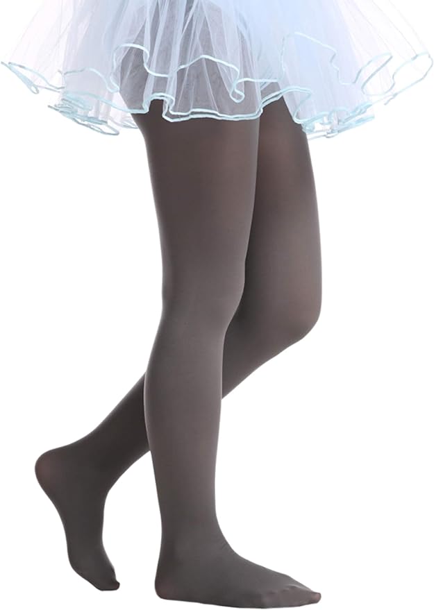 EVERSWE Girls Semi Opaque Footed Tights, Microfiber Tights