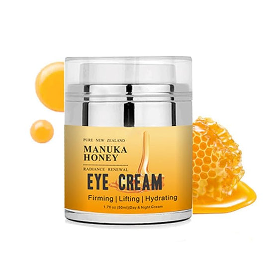 Grospe Manuka Honey Eye Cream Anti-aging Eye Cream Anti-wrinkle Under Eye Cream Fades Fine Lines Lifting and Firming Improve Dark Circles and Puffiness