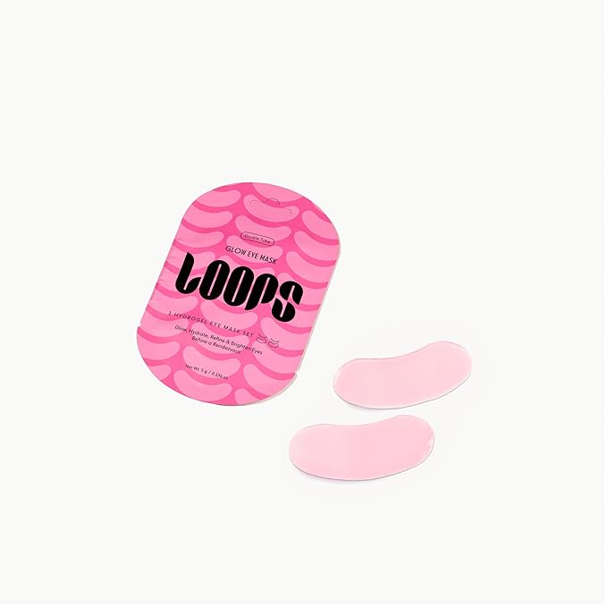 LOOPS DOUBLE TAKE - Glow Hydrogel Eye Masks - Calms and Soothes Skin - Refine Pores and Smooth for a Flawless Face - Hydrating Skin Under Eye Mask Leaves You Refreshed and Loumonus, 5pc