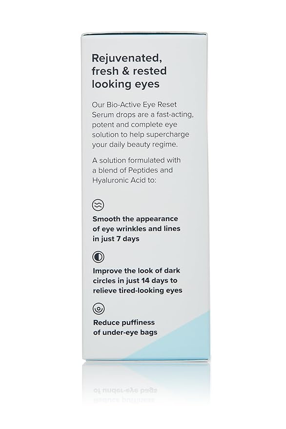 BOOST LAB Bio-Active Eye Reset Serum for Women & Men- Fights Dark Circles, Wrinkles, Lines & Puffy Eye Bags – Re-Energize Skin & Revitalize Eyes - Paraben, Sulphate, & Fragrance Free - 30 ml (1 fl oz)