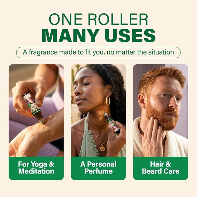 Kukka Patchouli Essential Oil Roll On - 0.34 Fl Oz - Unisex Fragrance Oil Roller for Women and Men, Enhances Mindfulness, Balance and Nostalgic Bliss - Alcohol-Free, Non-GMO and Cruelty-Free