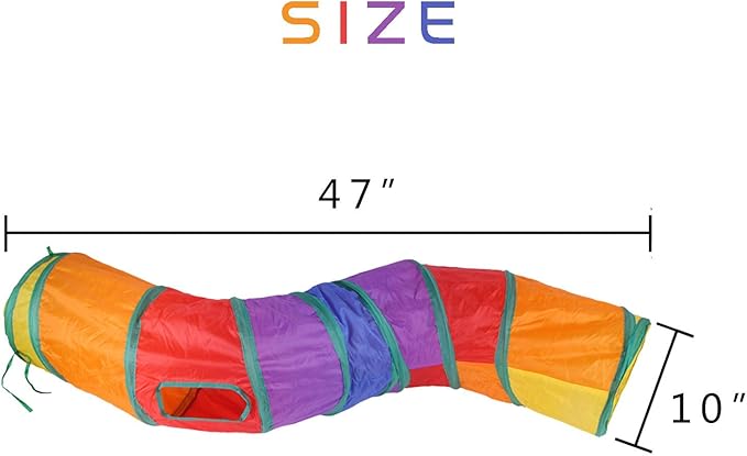iCAGY Cat Tunnel Toys for Indoor Cats Kittens Rabbits, Pet Toy Play Tunnels