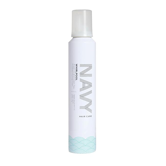 NAVY Hair Care Whirlpool Styling Foam for Curly Hair | Made with Argan Oil and Green Tea for Frizz Control | 6 oz