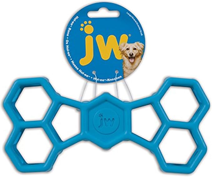 JW Pet HOL-ee Football Dog Toy Puzzle Ball, Natural Rubber, Large