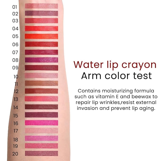 Nude Pink Crayon Matte Lipstick Lip Liner Pencil - Smudgeproof Waterproof Lipstick Crayon with Sharpener - Moisture Smooth Formula for Women, 17#