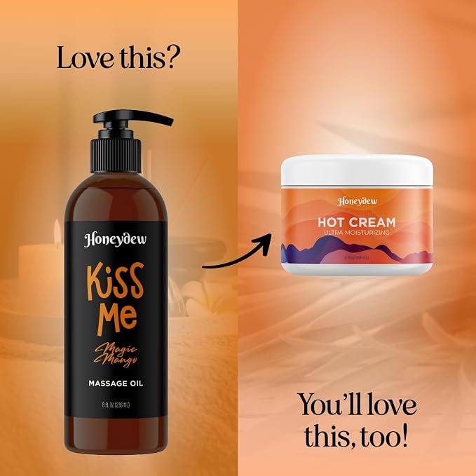 Mango Sensual Massage Oil for Couples - Alluring Tropical Full Body Massage Oil for Date Night and Nourishing Body Moisturizer with Sweet Almond - Vegan Non Greasy & Smooth Gliding Formula (8 Fl Oz)