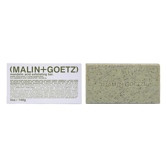 MALIN+GOETZ Mandelic Acid Exfoliating Bar | Triple-Milled Exfoliating + Cleansing Bar | Mandelic Acid, Lactic Acid, Pumice + Eucalyptus | Smooths, Softens + Brightens Skin | Vegan + Cruelty-Free(5 oz)