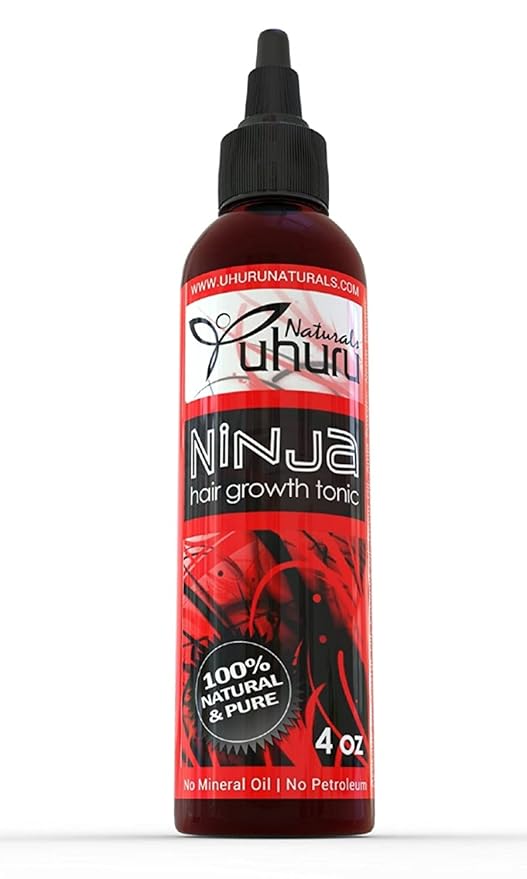 Uhuru Naturals Ninja (No Chebe Particles) Hair Growth Tonic (4 Ounce)