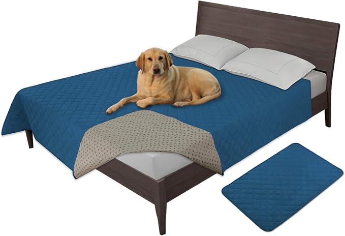Easy-Going Waterproof Dog Bed Cover, Non-Slip Pet Blanket, 52x82in | Peacock Blue, Leakproof Couch Cover, Machine Washable Furniture Mattress Protector, Soft Sofa Mat For Dogs, Pet Friendly