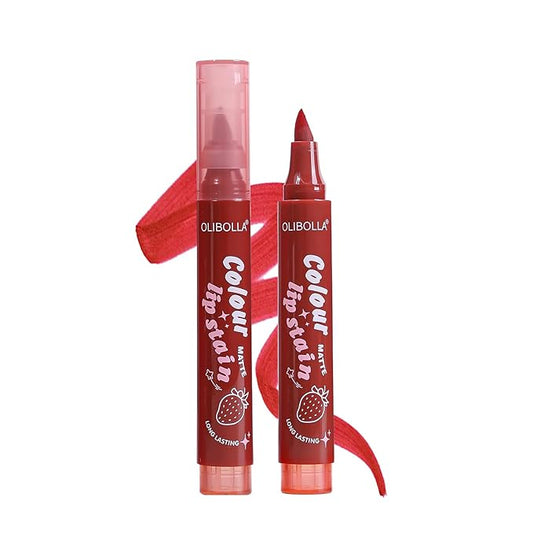 Matte Lip Stain Pen - Transfer Proof & Waterproof Lip Liner, Velvety Smooth, Highly Pigmented Full Coverage, All Day Wear (0.12 fl.oz)