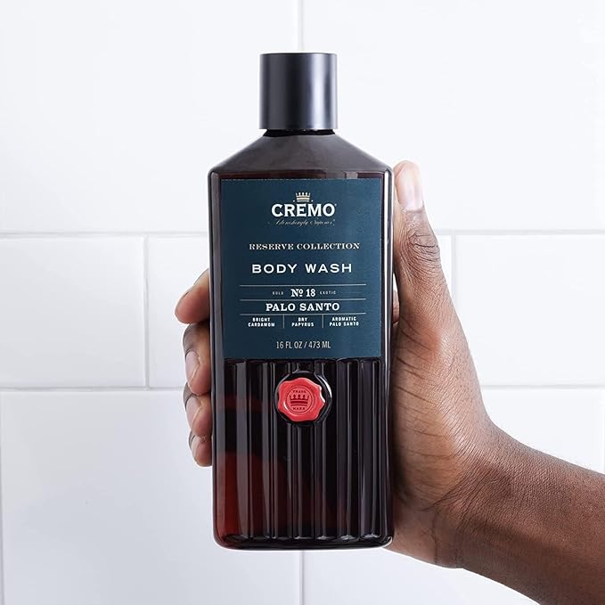 Cremo Body Wash for Men, Rich-Lathering Palo Santo, 16 Fl Oz (Pack of 12)
