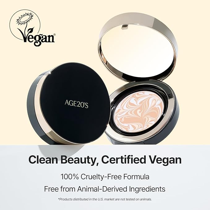 [NEW] AGE20'S Signature Essence Pact | 23W BEIGE | Vegan Korean Cushion Foundation | Pack of 1 | Cream Foundation, Dewy & Glow Finish, Natural Coverage, SPF 50+