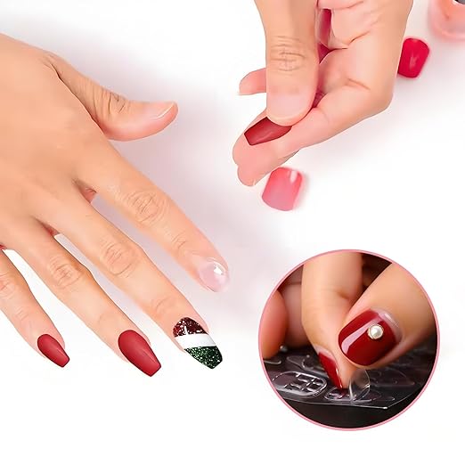 10 Sheets Nail Adhesive Tabs, 300 Pcs Clear Nail Stickers for Press Ons, 15 Sizes Long-Lasting Double-Sided Jelly Sticky Tabs for Nails, Waterproof Nail Adhesive Tabs