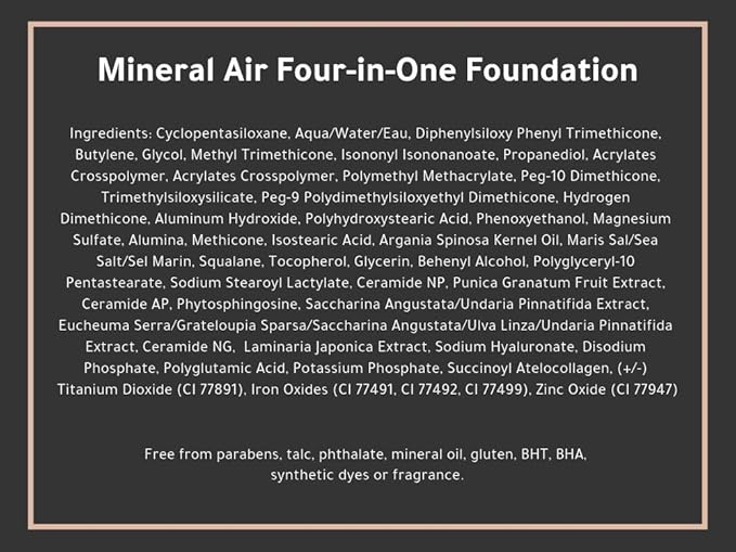 Mineral Air Four-in-One Foundation for Mineral Air Mist Device—Color, 10 ml, Travel Size - Light