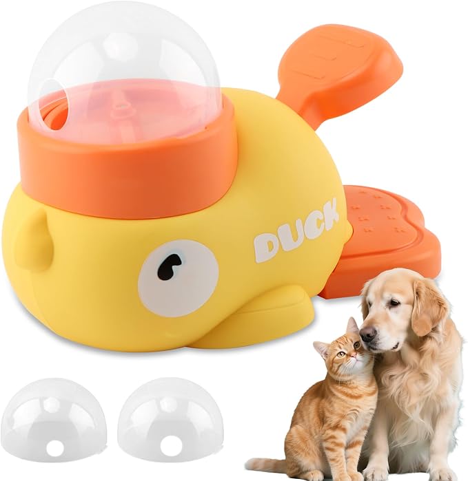 Duck Treat Dispenser – Interactive Slow Feeder Puzzle Bowl for Dogs/Cats