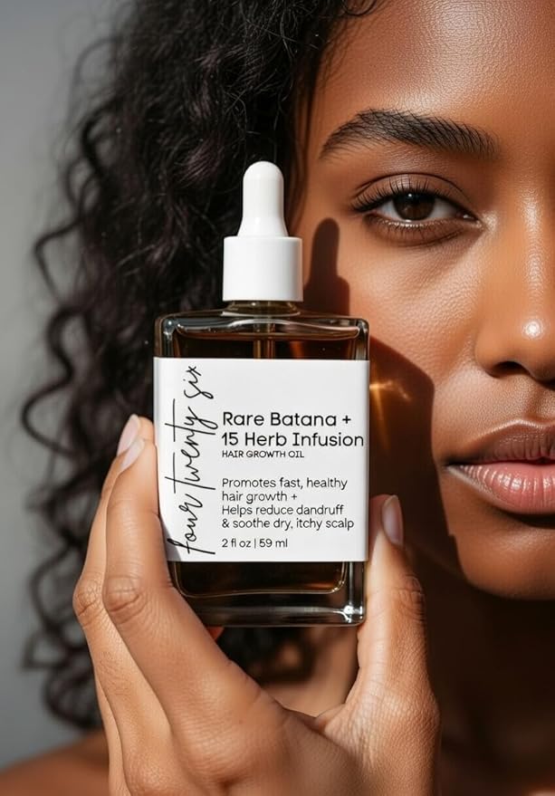 Hair Growth Oil with Rare Batana & Ayurvedic Herbs - Extra Strength Natural Treatment for Thinning Hair Loss, Edges, Scalp Health - Strengthens & Thickens All Hair Types - 30+ Botanicals - 2oz