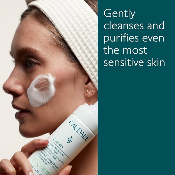 Caudalie Vinoclean Gentle Instant Foaming Facial Cleanser for All Skin Types - 50 mL