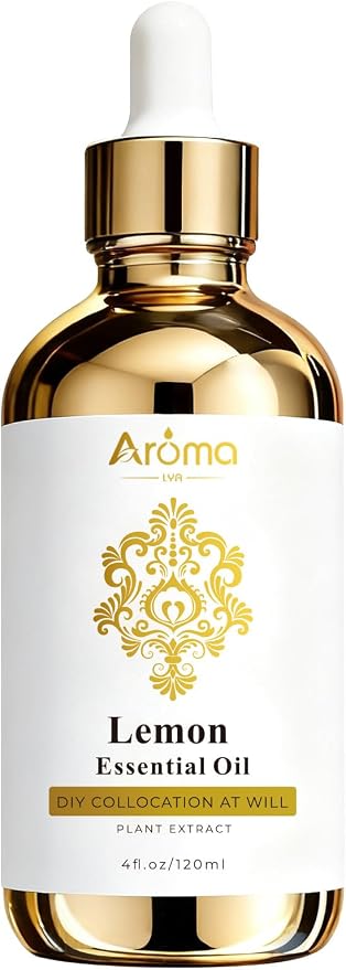 100% Pure Lemon Essential Oil 4 fl oz Thieves Oil Essential Oil - Essential Oils for Diffusers & Aromatherapy & Home Care Gifts for Women - Lemon Oil Essential Oil