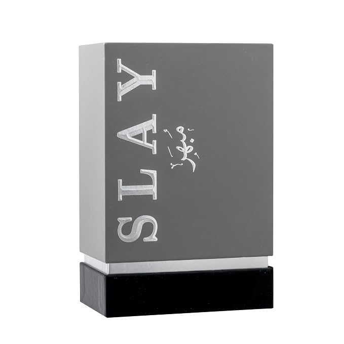 ARIAZ Slay Eau De Parfum 3.4 Oz for Men - Woody Spicy Sandalwood Cologne with Cardamom, Violet, Cedar, Leather & Amber - Nighttime Men Fragrance for Fall & Winter