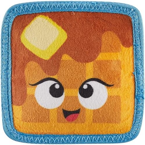 Outward Hound Tough Skinz Durable Chew Plush Squeaky Dog Toy, Waffle, 4.7"