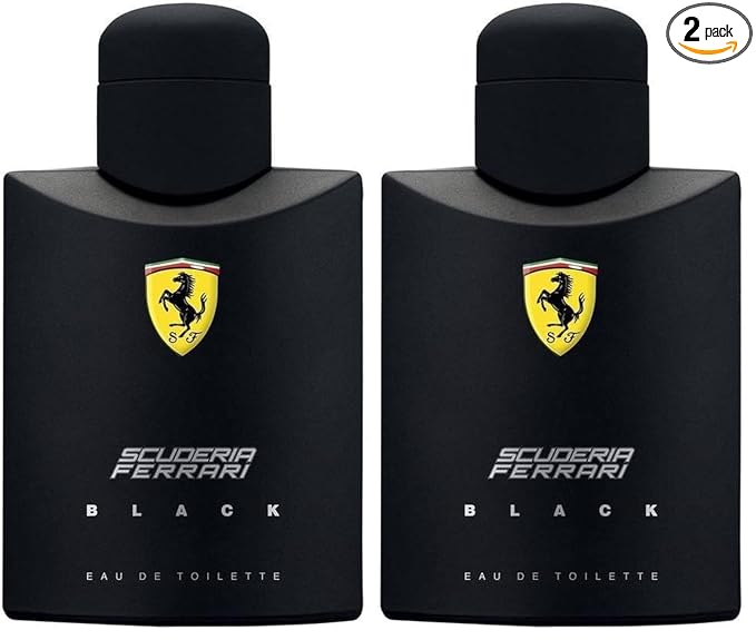Ferrari Scuderia Black Eau De Toilette Spray For Men, 4.2 Ounce (Pack of 2)