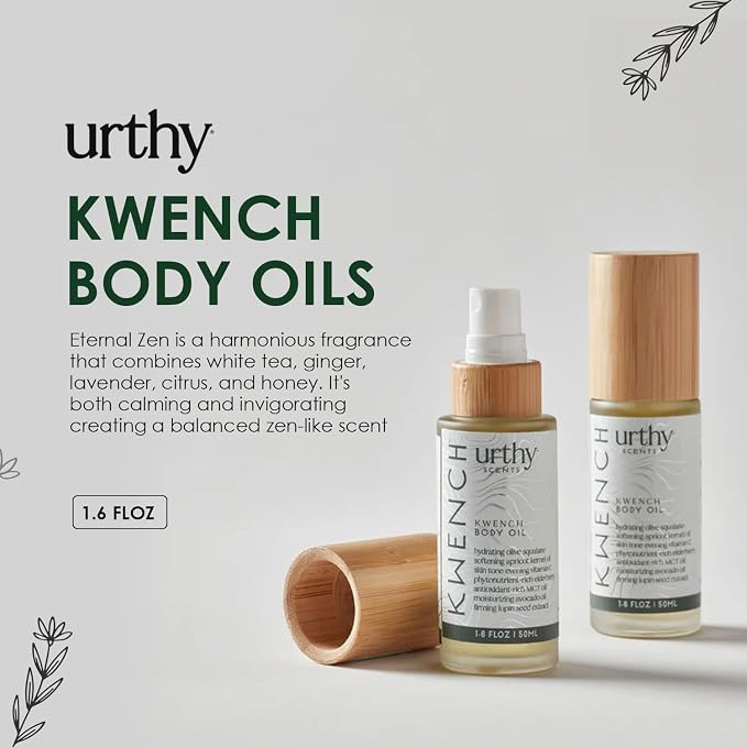 Body Oil, Organic Avocado and Sunflower Oil, Body Oil for Sensitive Skin, Hydrating and Moisturizing Botanical Blend Oil, Body Massage Oil for Radiant and Healthy Glow (1.6 Fl Oz, Eternal Zen)