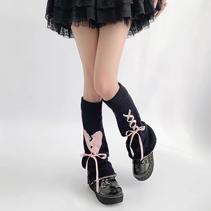Sexybody Women's Leg Warmers Fashion Knit Warmers Long Socks Cute Y2K Kawaii Japanese Lolita Harajuku Accessories for Girls