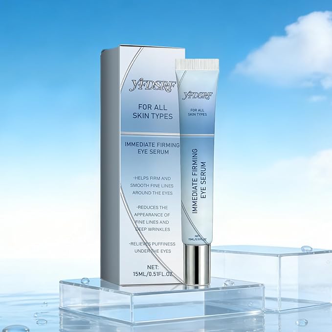 Rapid Reduction Eye Serum for Under-Eye Bags & Wrinkles - Visibly Minimizes Puffiness & Fine Lines, Anti-Aging Serum for Face with Temporary Lifting Effect, Full Size Formula (1)