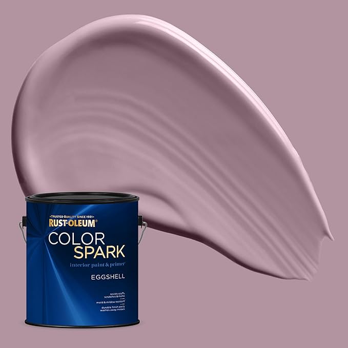 Rust-Oleum Color Spark Interior Paint and Primer in One, Eggshell, Dusty Orchid, 1 Gallon