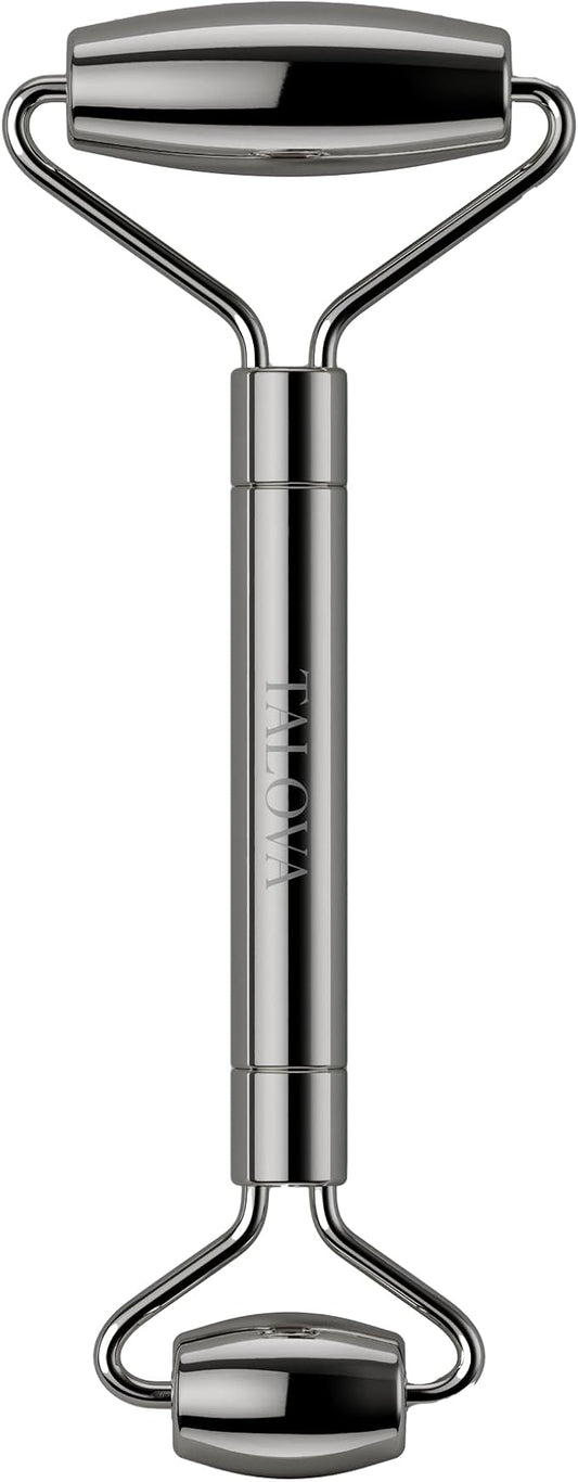 TALOVA - 304-Grade Stainless Steel Facial Roller, Face Roller for Eyes, Double Chin, Jawline & Neck, Reduce Puffiness & Improve Wrinkles, Massage Tool for Anti-Aging, Lifting & Lymphatic Drainage