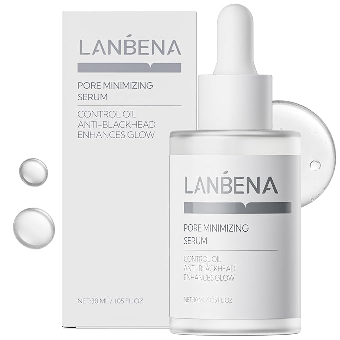 LANBENA Blackhead Remover Nose Pore Strips for Face, 2.0 Upgraded Deep Cleansing Peel off Mask Nose Strips Skincare for All Skin (1.06 Oz/30g) - 60pcs Strips (Pore Minimizing Serum)